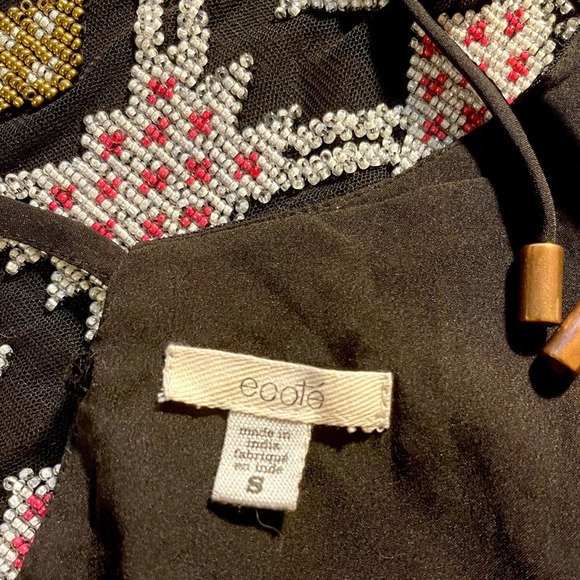 ECOTE boho Bralette top beaded back & neck tie fully lined size SMALL - Picture 6 of 15